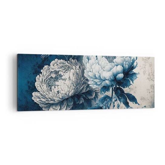 Obraz na płótnie - Dobrana para - 140x50cm - Kwiaty Klasyczny Rokoko - Nowoczesny Canvas obraz do salonu do sypialni ARTTOR ARTTOR