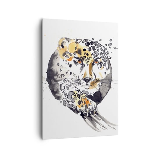 Obraz na płótnie - Drapieżna uroda - 50x70cm - Zwierzęta Pantera Natura - Nowoczesny Canvas obraz do salonu do sypialni ARTTOR ARTTOR