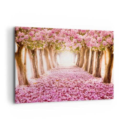 Obraz na płótnie - Droga do raju - 120x80cm - Krajobraz Kwiaty Drzewo - Nowoczesny obraz na ścianę do salonu do sypialni ARTTOR ARTTOR