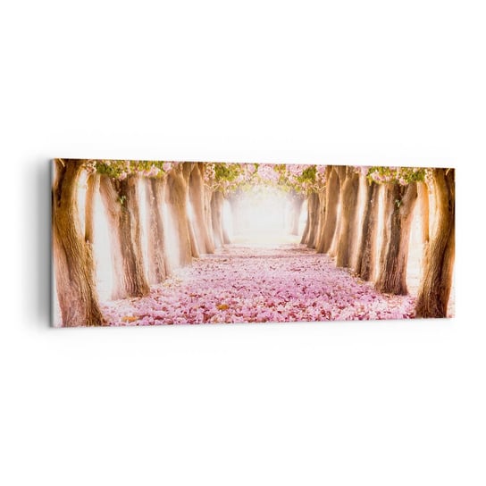 Obraz na płótnie - Droga do raju - 140x50cm - Krajobraz Kwiaty Drzewo - Nowoczesny Canvas obraz do salonu do sypialni ARTTOR ARTTOR