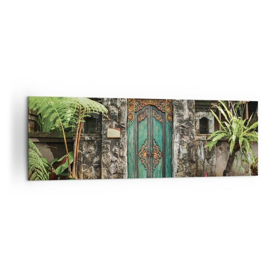 Obraz na płótnie - Drzwi do egzotycznego świata - 160x50cm - Drzwi Z Ornamentem Architektura Tajemnica - Nowoczesny foto obraz w ramie do salonu do sypialni ARTTOR ARTTOR