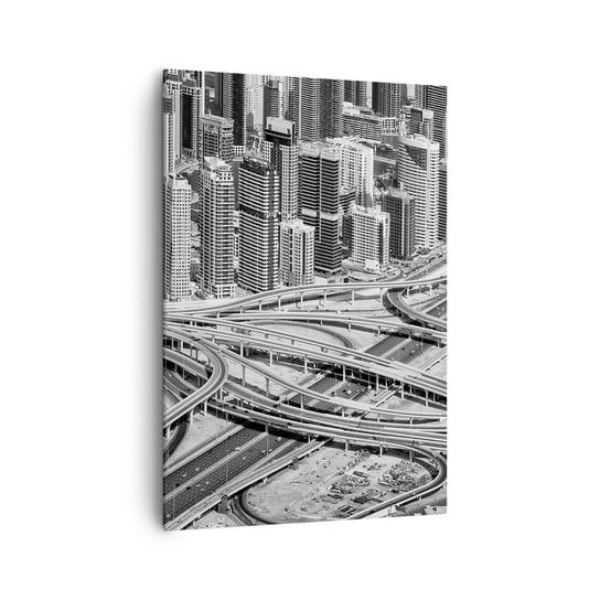 Obraz na płótnie - Dubaj – miasto niemożliwe - 70x100cm - Miasto Architektura Metropolia - Nowoczesny foto obraz w ramie do salonu do sypialni ARTTOR ARTTOR