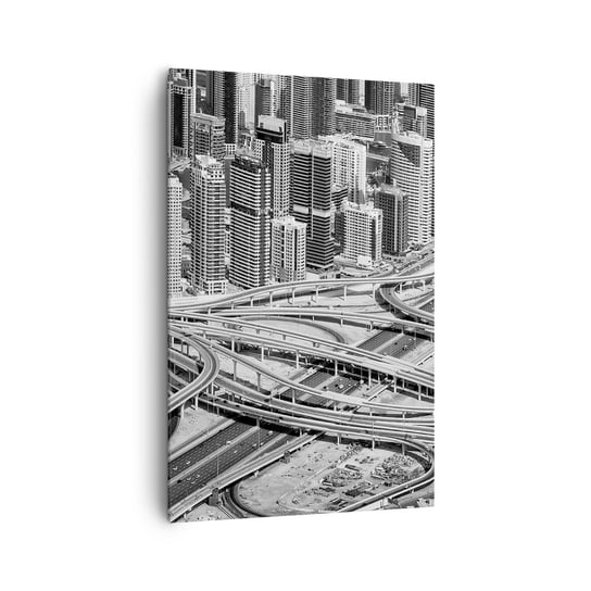Obraz na płótnie - Dubaj – miasto niemożliwe - 80x120cm - Miasto Architektura Metropolia - Nowoczesny obraz na ścianę do salonu do sypialni ARTTOR ARTTOR