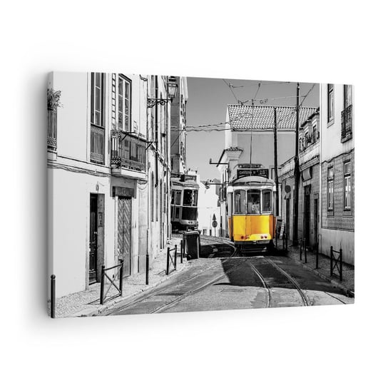 Obraz na płótnie - Duch Lizbony - 70x50cm - Miasto Lizbona Architektura - Nowoczesny Canvas obraz do salonu do sypialni ARTTOR ARTTOR