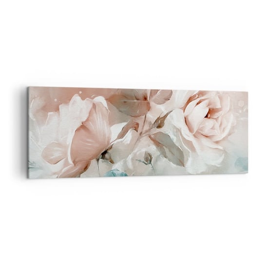 Obraz na płótnie - Duch romantyzmu - 140x50cm - Kwiaty Romantyczny Róże - Nowoczesny Canvas obraz do salonu do sypialni ARTTOR ARTTOR