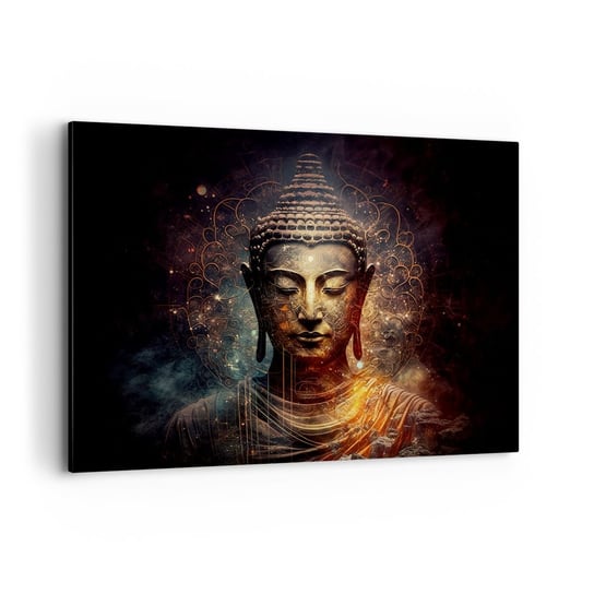 Obraz na płótnie - Duchowa równowaga - 100x70cm - Budda Medytacja Religia - Nowoczesny foto obraz w ramie do salonu do sypialni ARTTOR ARTTOR