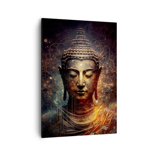 Obraz na płótnie - Duchowa równowaga - 50x70cm - Budda Medytacja Religia - Nowoczesny Canvas obraz do salonu do sypialni ARTTOR ARTTOR