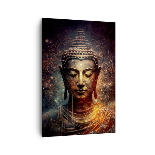 Obraz na płótnie - Duchowa równowaga - 70x100cm - Budda Medytacja Religia - Nowoczesny foto obraz w ramie do salonu do sypialni ARTTOR ARTTOR