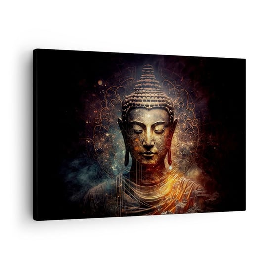 Obraz na płótnie - Duchowa równowaga - 70x50cm - Budda Medytacja Religia - Nowoczesny Canvas obraz do salonu do sypialni ARTTOR ARTTOR