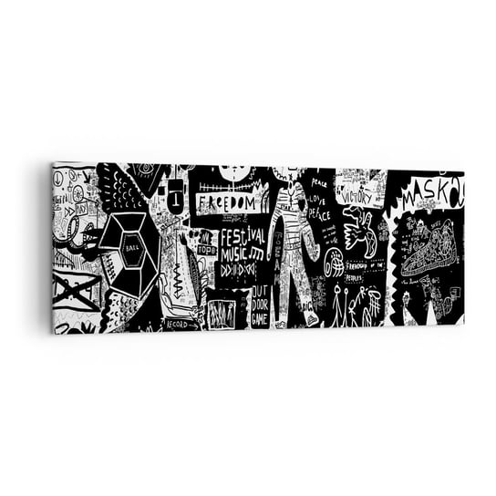 Obraz na płótnie - Duchowej młodości prawa i radości - 140x50cm - Graffiti Sztuka Nowoczesny Wzór - Nowoczesny Canvas obraz do salonu do sypialni ARTTOR ARTTOR