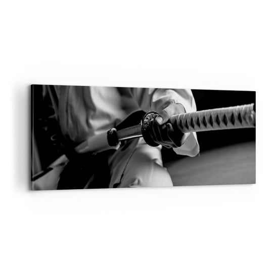 Obraz na płótnie - Dusza wojownika - 100x40cm - Miecz Samurajski Japonia Sztuki Walki - Nowoczesny foto obraz w ramie do salonu do sypialni ARTTOR ARTTOR