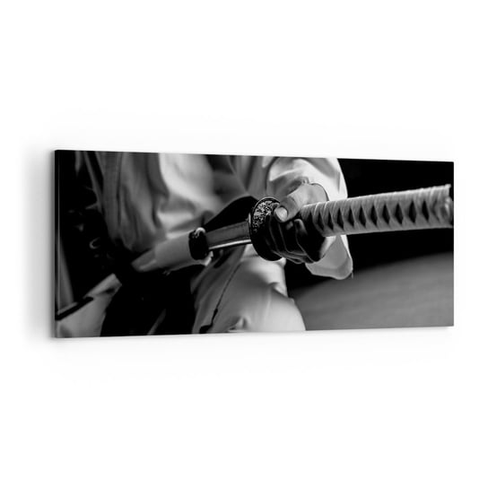 Obraz na płótnie - Dusza wojownika - 120x50cm - Miecz Samurajski Japonia Sztuki Walki - Nowoczesny obraz na ścianę do salonu do sypialni ARTTOR ARTTOR
