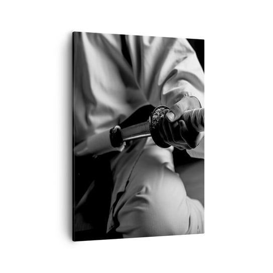 Obraz na płótnie - Dusza wojownika - 50x70cm - Miecz Samurajski Japonia Sztuki Walki - Nowoczesny Canvas obraz do salonu do sypialni ARTTOR ARTTOR