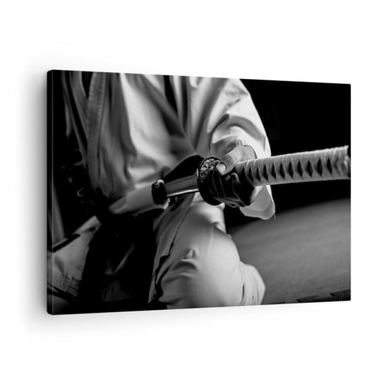 Obraz na płótnie - Dusza wojownika - 70x50cm - Miecz Samurajski Japonia Sztuki Walki - Nowoczesny Canvas obraz do salonu do sypialni ARTTOR ARTTOR