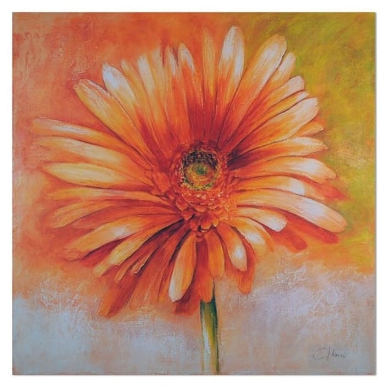 Obraz na płótnie, Duży pomarańczowy kwiat, 50x50 cm Feeby