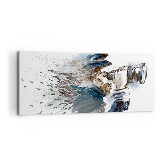 Obraz na płótnie - Dziesięć w skali Beauforta! - 120x50cm - Abstrakcja Marynarz Kapitan - Nowoczesny obraz na ścianę do salonu do sypialni ARTTOR ARTTOR
