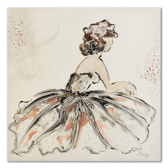 Obraz na płótnie, Dziewczyna w sukience, 50x50 cm Feeby