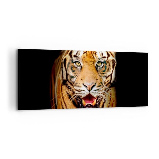 Obraz na płótnie - Dzikość serca - 120x50cm - Zwierzęta Tygrys Drapieżnik - Nowoczesny obraz na ścianę do salonu do sypialni ARTTOR ARTTOR