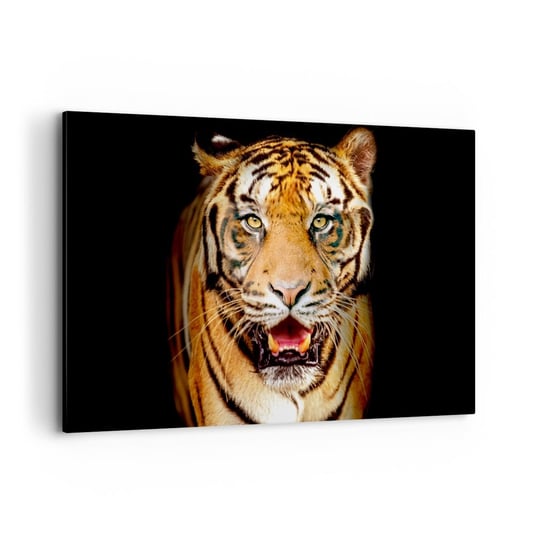 Obraz na płótnie - Dzikość serca - 120x80cm - Zwierzęta Tygrys Drapieżnik - Nowoczesny obraz na ścianę do salonu do sypialni ARTTOR ARTTOR