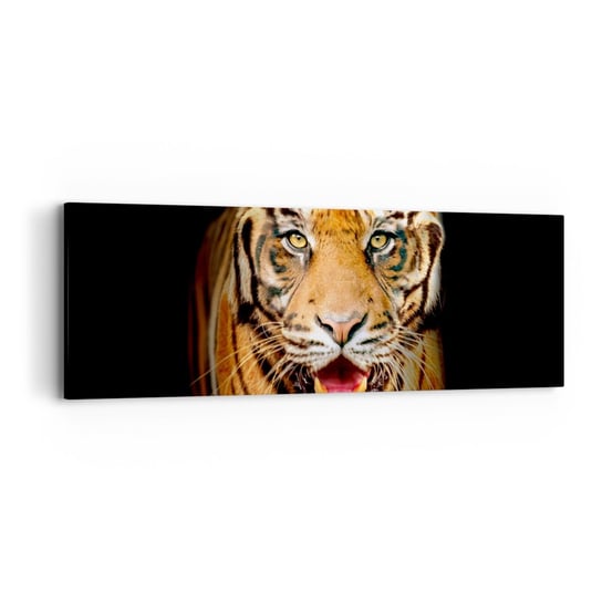 Obraz na płótnie - Dzikość serca - 90x30cm - Zwierzęta Tygrys Drapieżnik - Nowoczesny Canvas obraz do salonu do sypialni ARTTOR ARTTOR