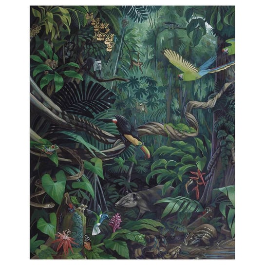 Obraz Na Płótnie - Dżungla - Dekoracje Ścienne - 40X50Cm Legendarte