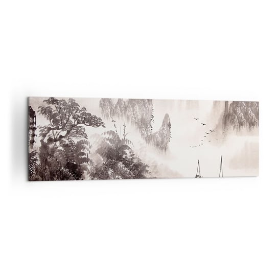 Obraz na płótnie - Egzotyczna codzienność Wschodu - 160x50cm - Krajobraz Azja Sepia - Nowoczesny foto obraz w ramie do salonu do sypialni ARTTOR ARTTOR