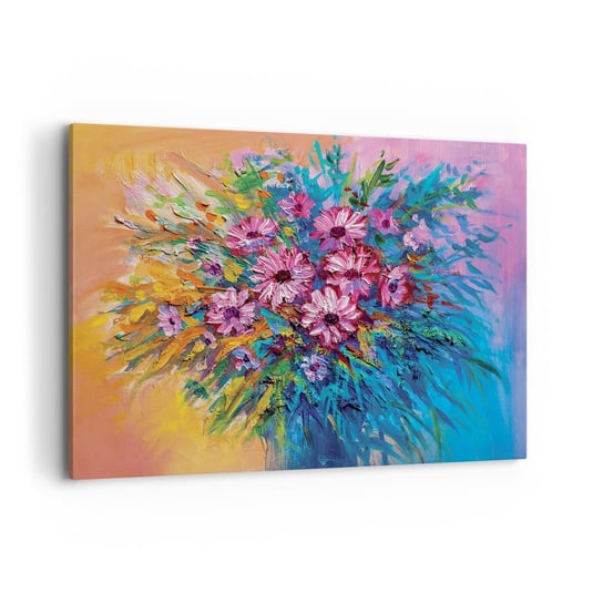 Obraz na płótnie - Energia życia - 120x80cm - Kwiaty Bukiet Kwiatów Ogród - Nowoczesny obraz na ścianę do salonu do sypialni ARTTOR ARTTOR