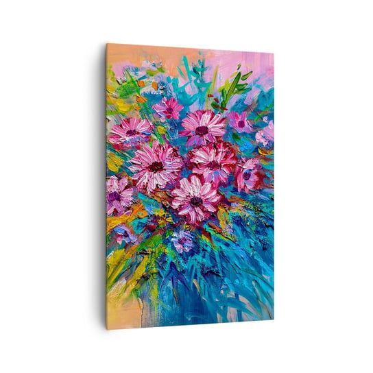 Obraz na płótnie - Energia życia - 80x120cm - Kwiaty Bukiet Kwiatów Ogród - Nowoczesny obraz na ścianę do salonu do sypialni ARTTOR ARTTOR