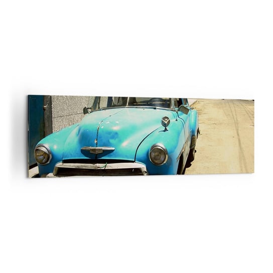 Obraz na płótnie - Evviva Cuba! - 160x50cm - Motoryzacja Samochód Kuba - Nowoczesny foto obraz w ramie do salonu do sypialni ARTTOR ARTTOR