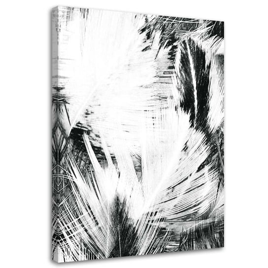 Obraz na płótnie FEEBY, Abstrakcja czarno-biała 60x90 Feeby