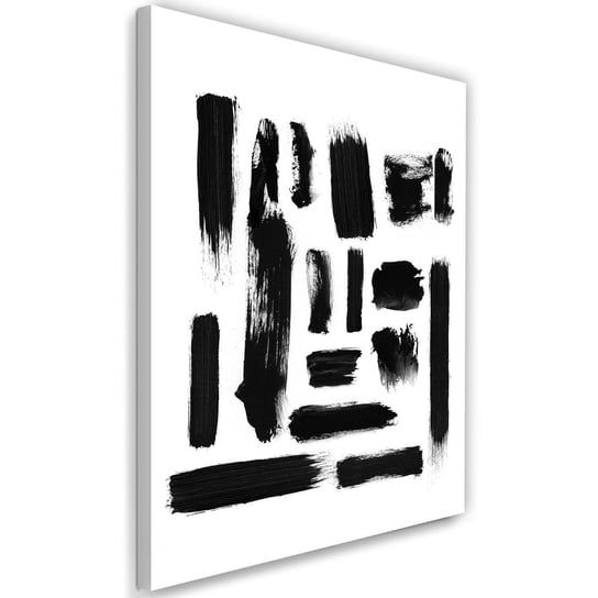 Obraz na płótnie FEEBY, Abstrakcja Czarno Biały 40x60 Feeby