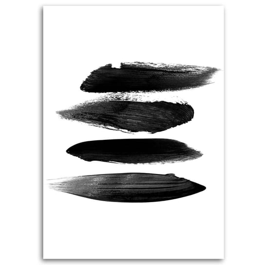 Obraz na płótnie FEEBY, Abstrakcja Czarno Biały 70x100 Feeby