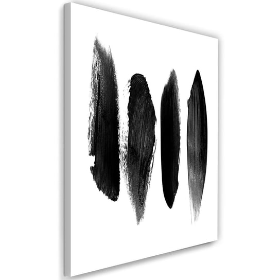 Obraz na płótnie FEEBY, Abstrakcja Czarno Biały 80x120 Feeby