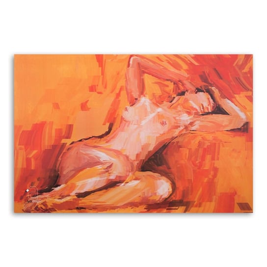 Obraz na płótnie FEEBY, Akt Kobiecy Pomarańczowy 60x40 Feeby