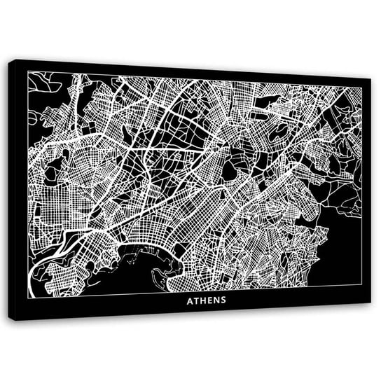 Obraz na płótnie FEEBY, Ateny - plan miasta 60x40 Feeby