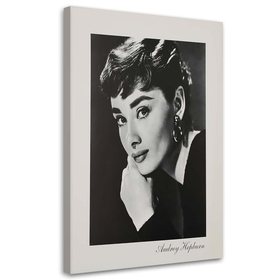Obraz na płótnie FEEBY, Audrey Hepburn - portret sepia 80x120 Feeby