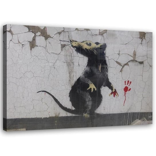Obraz na płótnie FEEBY, Banksy Łapa szczura 120x80 Feeby