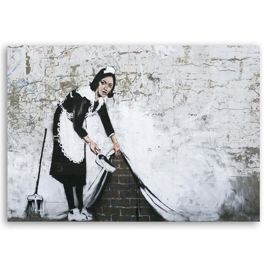 Obraz na płótnie FEEBY, Banksy Pokojówka Street Art 100x70 Feeby