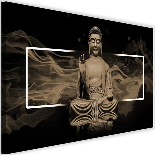 Obraz na płótnie FEEBY, Brązowy Buddha Zen Spa 90x60 Feeby