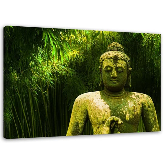 Obraz na płótnie FEEBY, Budda wśród bambusów 120x80 Feeby