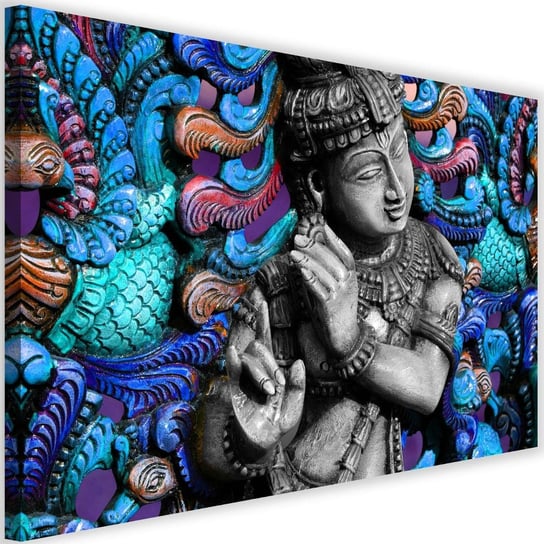 Obraz na płótnie FEEBY, Buddha na kolorowym tle 90x60 Feeby