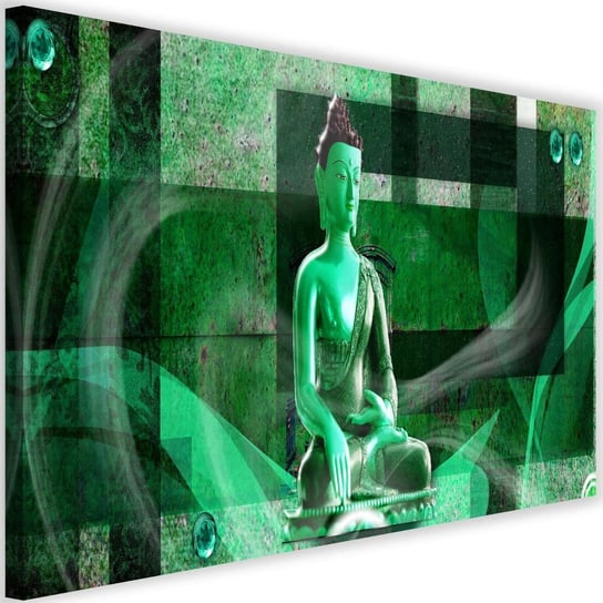Obraz na płótnie FEEBY, Buddha Zen zielony 120x80 Feeby