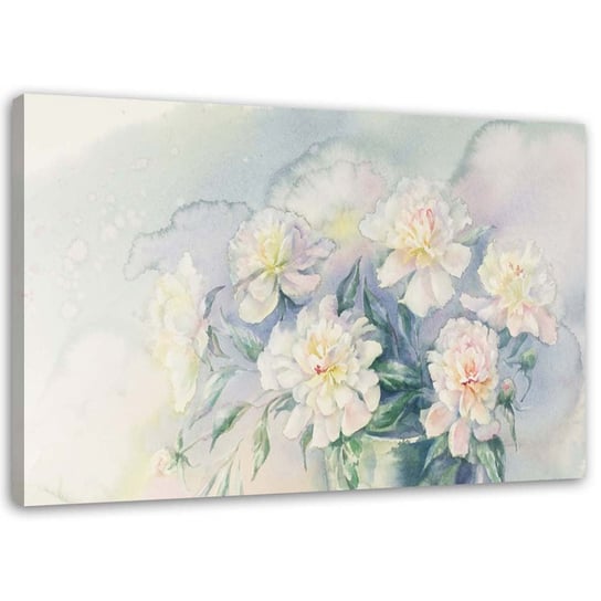Obraz na płótnie FEEBY, Bukiet białych kwiatów 100x70 Feeby