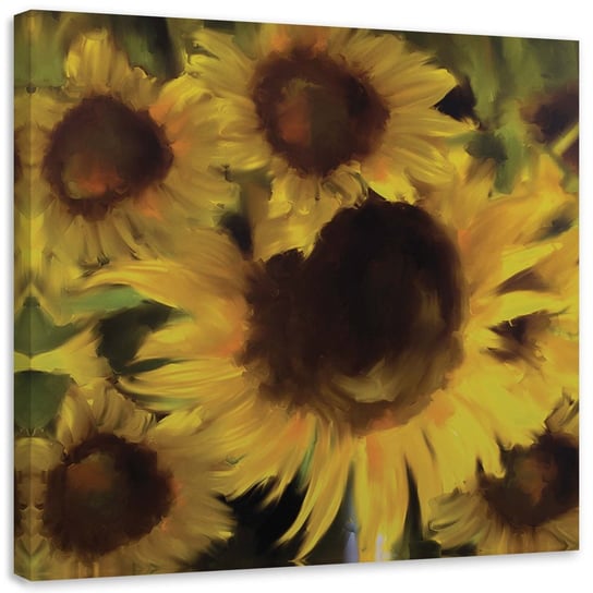 Obraz na płótnie FEEBY, Bukiet żółtych słoneczników 40x40 Feeby