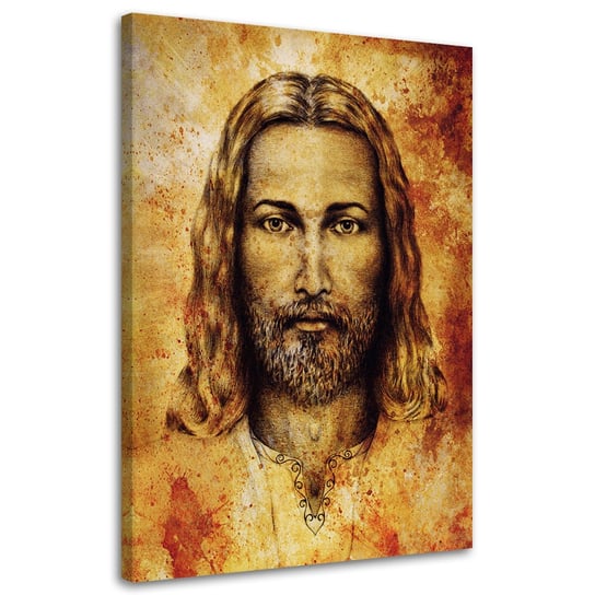 Obraz na płótnie FEEBY, Całun Turyński Twarz Jezusa Chrystusa 60x90 Feeby