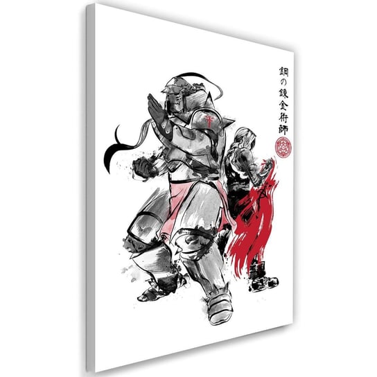 Obraz na płótnie FEEBY Canvas, Japonia sumi e anime manga, 50x70 cm Feeby
