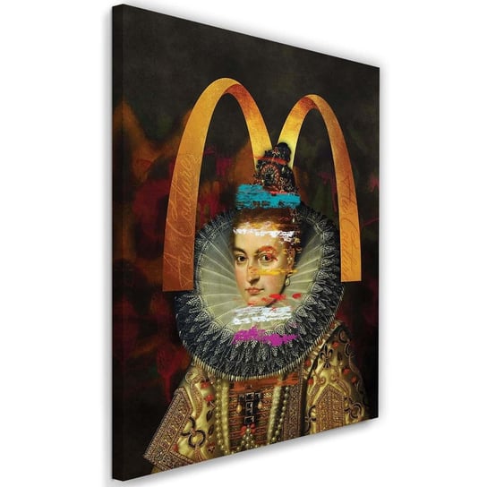 Obraz na płótnie FEEBY Canvas, Kobieta w koronkowej kryzie, 50x70 cm Feeby