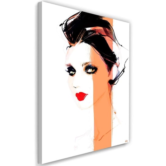 Obraz na płótnie FEEBY Canvas, Kobieta z czerwonymi ustami, 50x70 cm Feeby