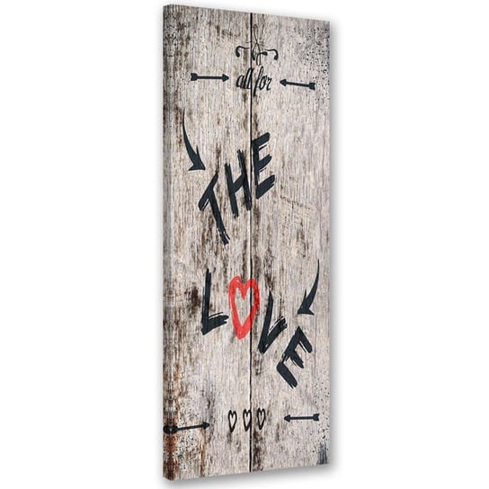 Obraz na płótnie FEEBY Canvas, Miłość i serce, 25x70 cm Feeby