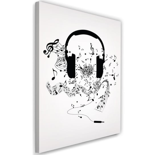 Obraz na płótnie FEEBY Canvas, Muzyczne słuchawki, 40x60 cm Feeby